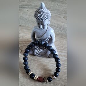 🌿 Lava Stone & Agate Diffuser Bracelet